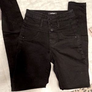 Black High Waisted Skinny Jeans